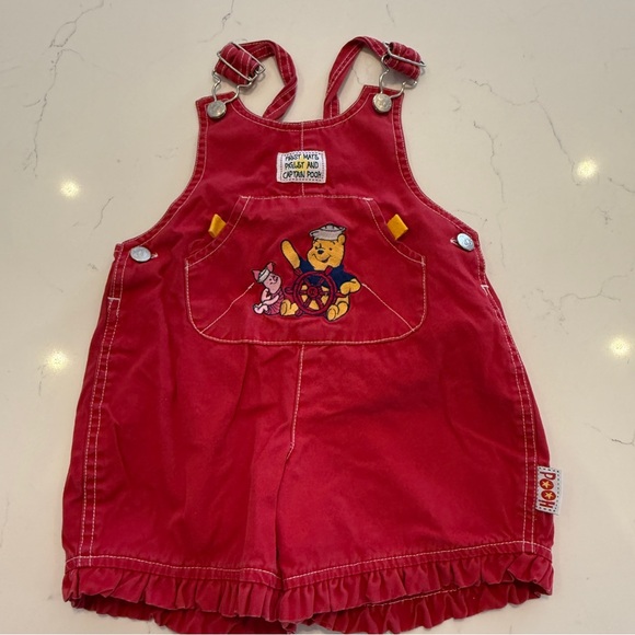Disney Other - Vintage 90s Winnie the Pooh Toddler Overalls Dress | Disney Baby Jumper 2T